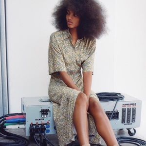 Zara Floral Collard Dress